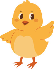 Cute Cartoon Chick Character

