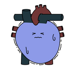 不健康な心臓のイラスト