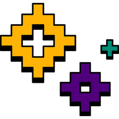 Obraz premium Retro Sparkle Pixel