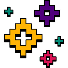 Obraz premium Retro Sparkle Pixel