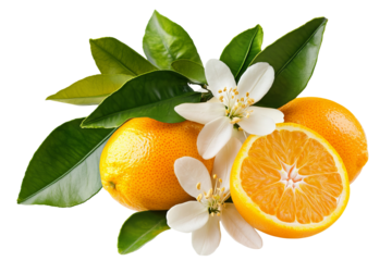 High-resolution vibrant orange blossom isolated on transparent background in PNG format, perfect for seamless floral cutout and botanical design elements