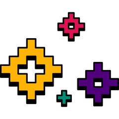 Obraz premium Retro Sparkle Pixel