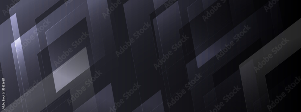 Poster overlapping dark gray translucent squares abstract design for backgrounds, presentations, web design