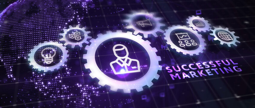 Successful Marketing Plan. Business, Technology, Internet and network concept.  3d illustration
