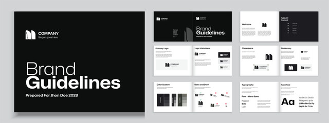brand guidelines template landscape identity guidelines design