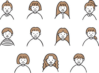 女性の髪形 / woman`s hair