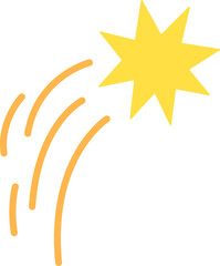 별똥별 드로잉 아이콘(shooting star line drawing coloring icon)