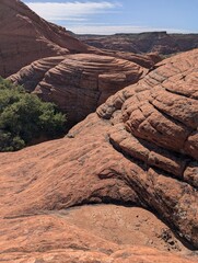 Dome shaped rock formations in Snow Canyon, Utah