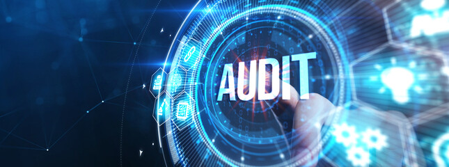 Business, Technology, Internet and network concept. Audit business and finance concept.