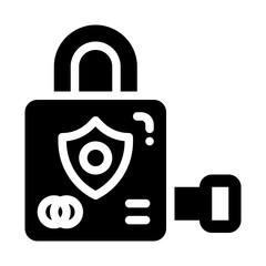 icon padlock with style glyph