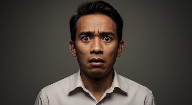 A Man's Shocked Expression