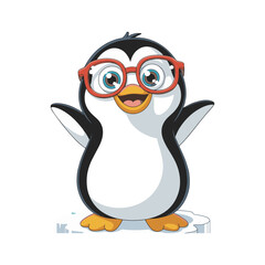 penguin with santa hat