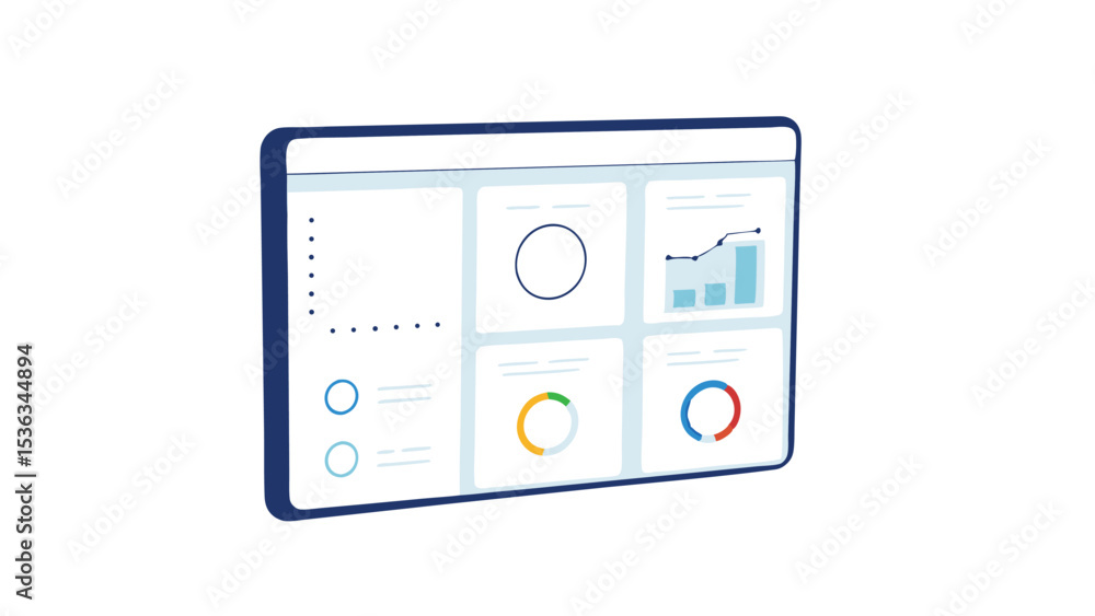 Aufkleber empowering data analysis illustrating key performance indicators and insightful charts for business