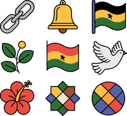 Juneteenth in red green yellow brush layout with bold font ideal for Freedom Day awareness and recognition  