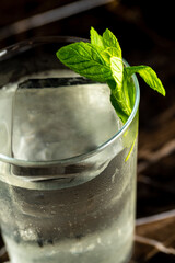 Elegant luxury cocktail in front of dark background