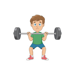 man lifting weights