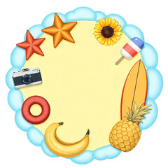 Summer Vacation Fun Border