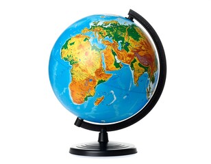 Colorful world globe on white background