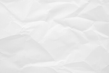 Abstract white crumpled and creased recycle paper texture background