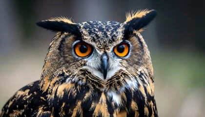 Close-up of an owl's head