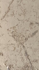 Cracked and peeling paint on old plaster wall with vertical framing. Rough vintage texture useful for artistic grunge backgrounds, design templates, and surface detail studies.