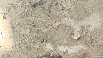 Old horizontal cracked paint wall with rough texture, aged surface with peeling details and rustic feel, perfect for grunge-themed design, background use, and restoration or construction visuals.