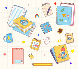 Back to School note book pen prop cute