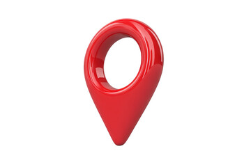 3D domain pin marker icon with transparent background in high-resolution PNG format for map, navigation and location design cutouts