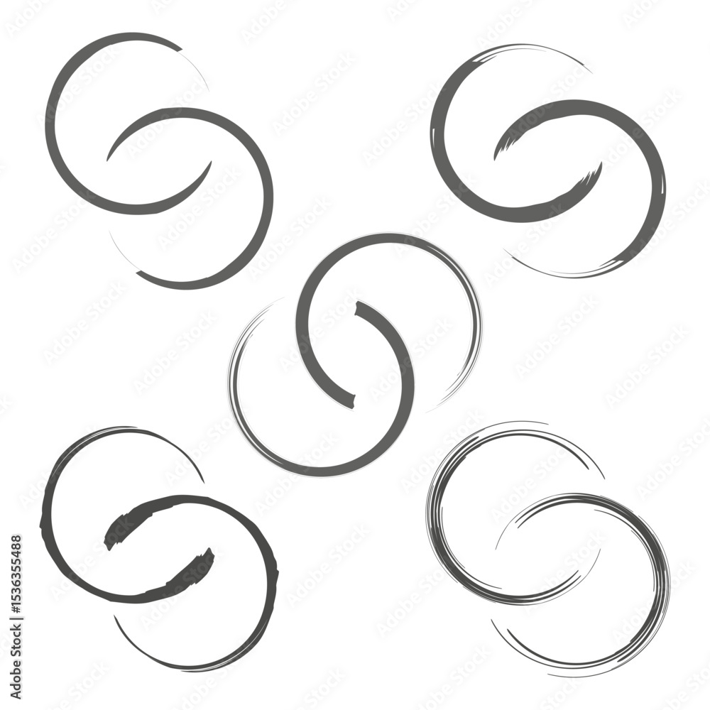 Poster swirl arrow icon. twisted direction symbol. circular rotation shape. vector movement figure.
