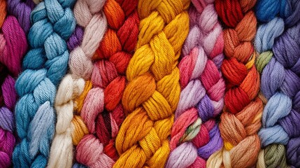 Wool knit texture close-up with natural color palette .