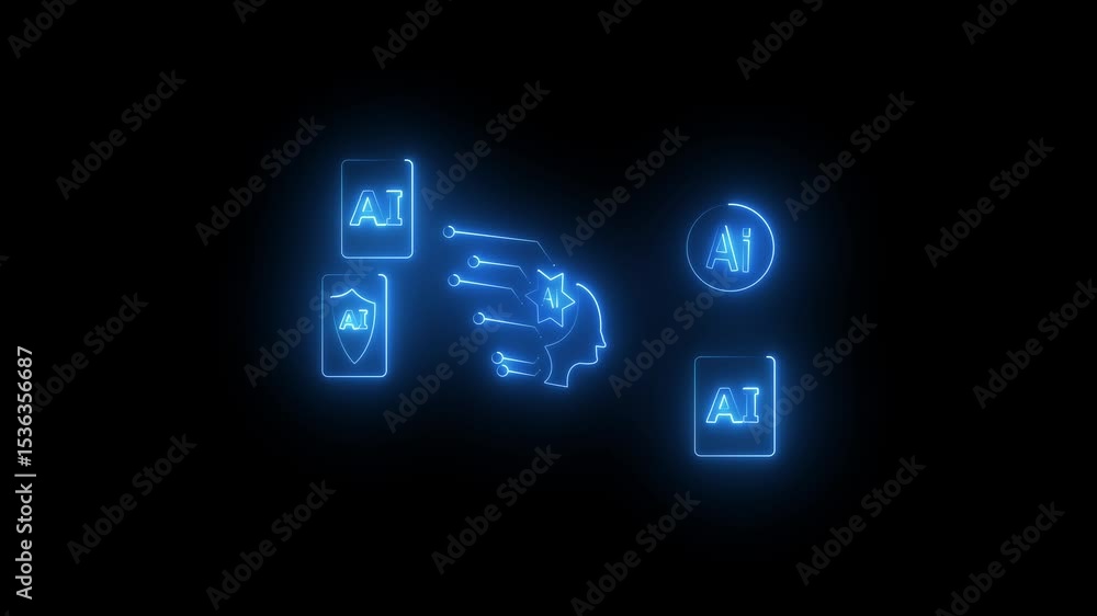 Aufkleber businessman use artificial intelligence ai technology for enhanced work efficiency data analysis and