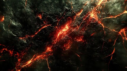 Molten Rock Texture, Fiery Cracks
