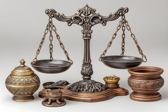 Old fashioned weighing instrument with texture high resolution picture