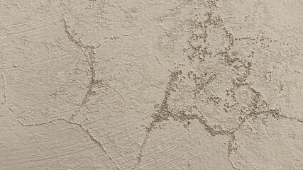 Aged paint cracks in horizontal direction on deteriorated wall surface, grungy vintage feel with...