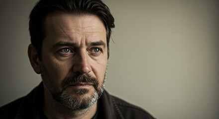 Obraz premium Portrait of a Pensive Man