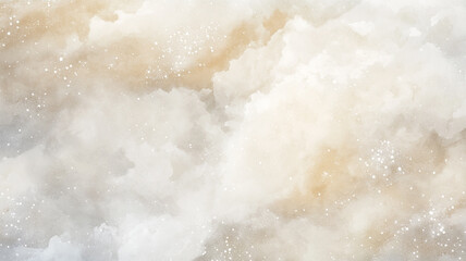 Soft dreamy cloud texture in warm beige and white pastel tones for gentle abstract background, digital art design, or atmospheric minimalist wallpaper