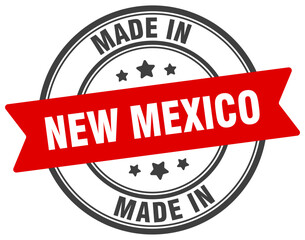 Made in New Mexico round sign. Made in New Mexico stamp.
