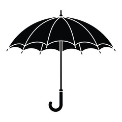 Classic Black Umbrella Simple Elegance Rainy Day Protection