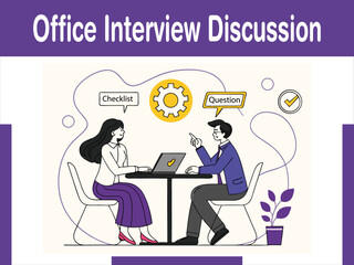 Office Interview Discussion Scene