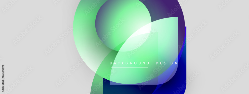 Aufkleber abstract shapes overlap, creating vibrant gradients. modern design elements suggest fluidity, innova