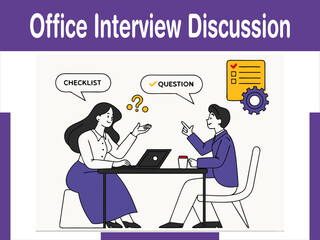 Office Interview Discussion Scene