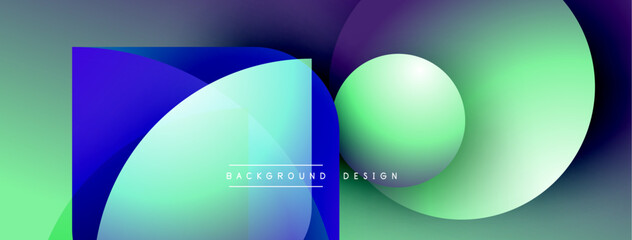 Abstract fluid shapes, vibrant colors blend. Modern design elements create dynamic visual experience. Gradient hues dominate composition.