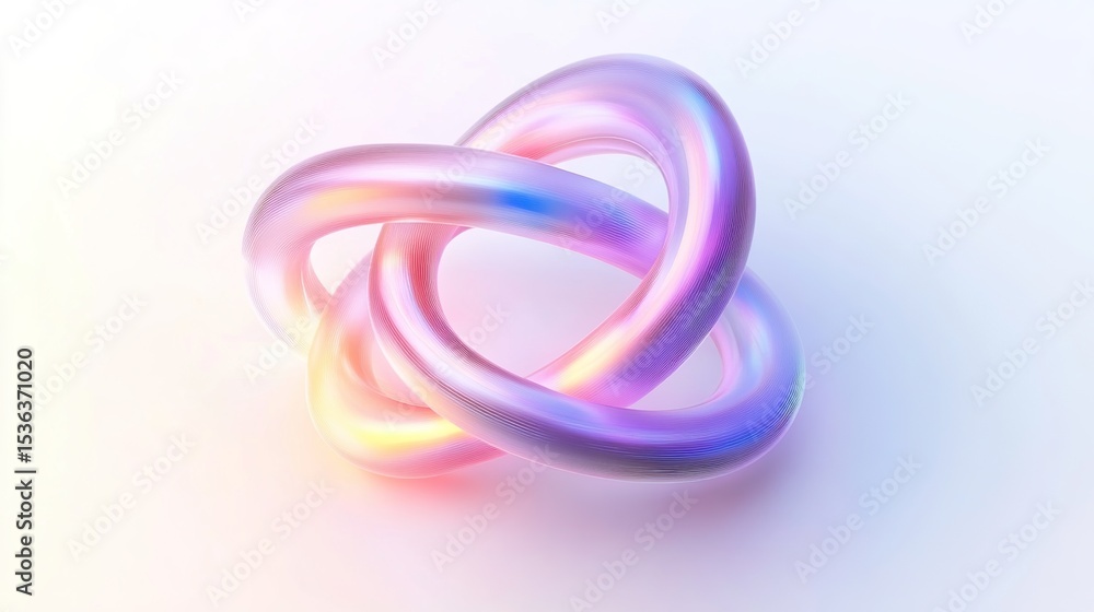 Poster abstract colorful background of intertwined 3d lines on white background