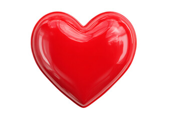 Glossy red heart shape isolated on black background,On Transparent Background, Isolated on white