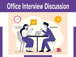 Office Interview Discussion Scene