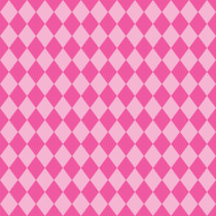 Pink rhombus checkerboard vector pattern