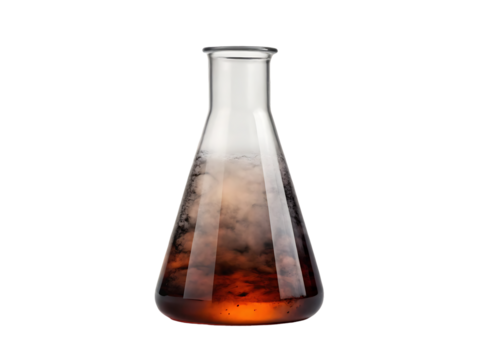 spooky laboratory beaker isolated on white background 66493711 1