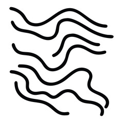 Black and White Wavy Lines Doodle Vector Design