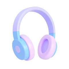 White background isolated studio headphones for music and audio technology design
