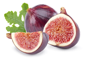 Fig fruit isolated on white background. full depth of field. clipping path
